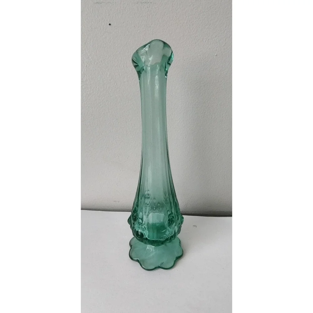 Fenton glass‎ bud vase hobnail 8 3/4
